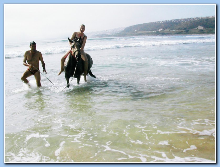 Bareback in sea